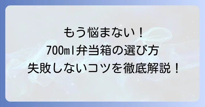 男性向け700mlお弁当箱の選び方!失敗しないためのコツ