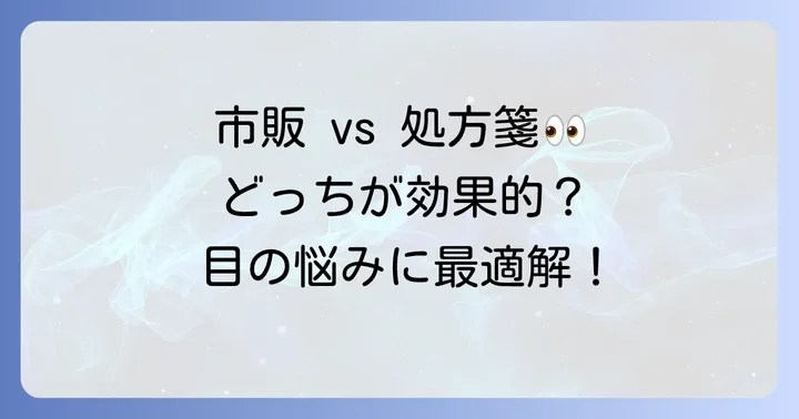 市販と処方箋目薬の違いと特徴