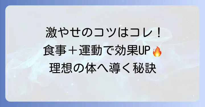 男性がダイエットサプリで激やせを成功させるためのコツ