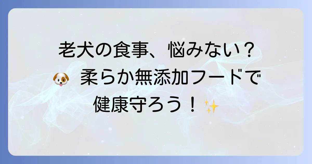 老犬のドッグフード：柔らかい無添加フードの選び方と与え方で愛犬の健康を守る