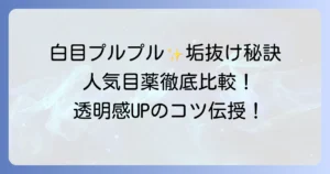 白目を白くする目薬人気ランキング！選び方と効果的な使い方を徹底解説