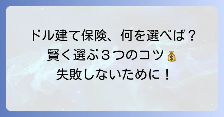 おすすめの一時払い終身保険ドル建てを選ぶコツ