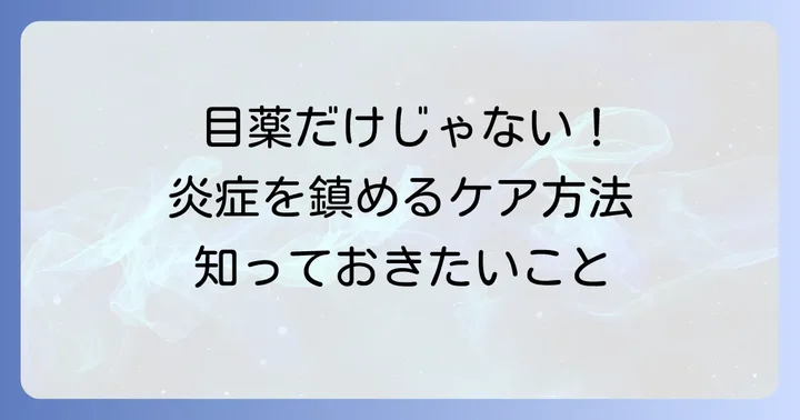 目薬以外の眼瞼炎ケア方法