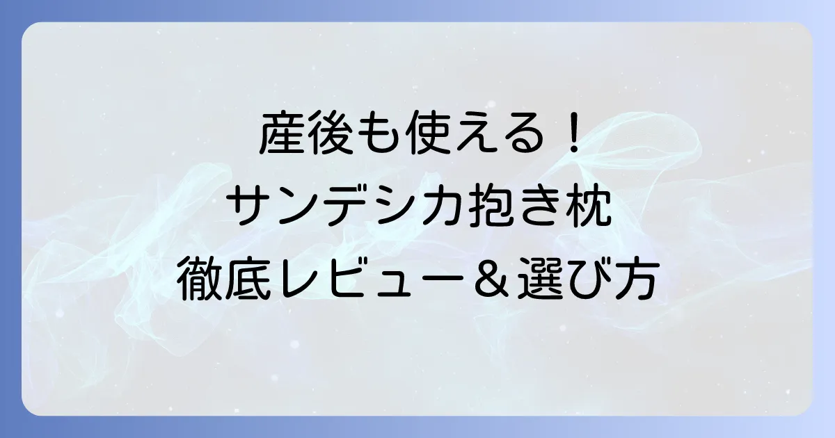 サンデシカ抱き枕の口コミ・評判を徹底解説！後悔しない選び方とおすすめ商品