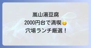 嵐山湯豆腐ランチ安い店厳選！予算2000円台で京の味を満喫するコツ