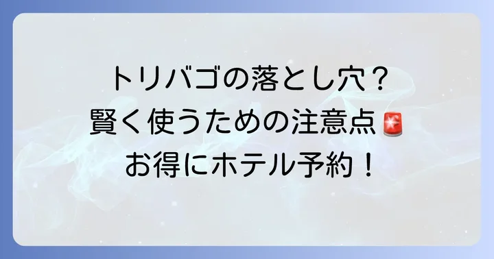 トリバゴを利用するメリットと注意点