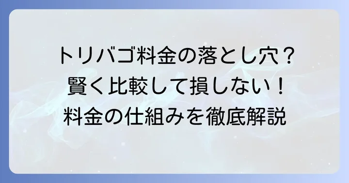 トリバゴの料金表示の基本を理解しよう