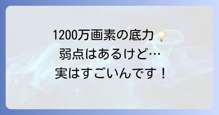 1200万画素カメラのメリットとデメリット
