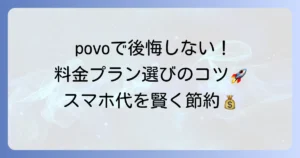 povoと日本通信を比較して後悔しない！あなたにぴったりの料金プランを見つける方法