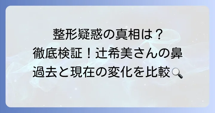 辻希美さんの鼻の整形疑惑について深掘り