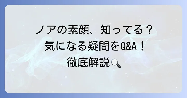 ノエルノアに関するよくある質問