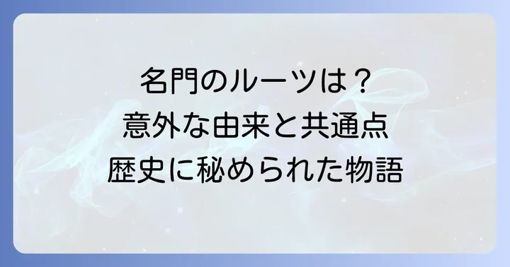 「家柄のいい苗字」に共通する特徴と由来
