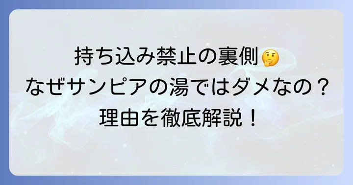 なぜ持ち込みが禁止されているの？その理由を深掘り
